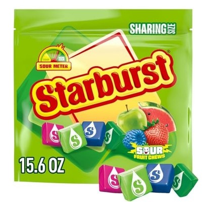 Starburst Sour Fruit Chews 1 LB Bulk Assorted Sour Chewy Candy