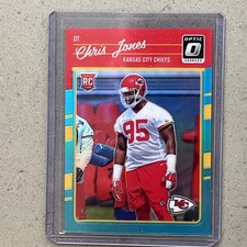 2016 Donruss Optic Chris Jones Aqua Prizm /299 Rookie Card Chiefs RC All Pro