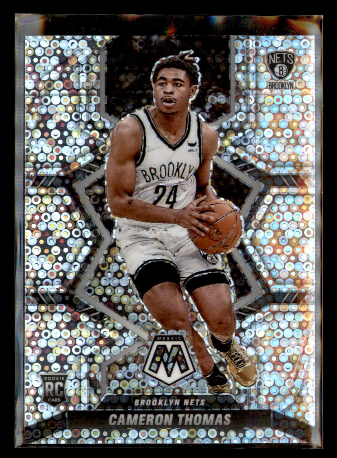 2021-22 Panini Mosaic #215 Cameron Thomas Fast Break Silver RC