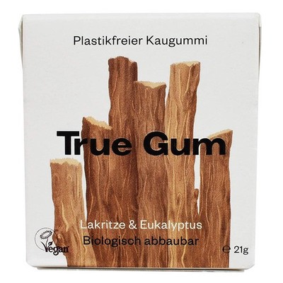 Natürliches Kaugummi - Liquorice & Eukalyptus 20g | TRUE GUM 