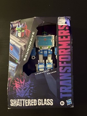 Transformers Shattered Glass Soundwave Voyager Class  & Laserbeak & Ravage 