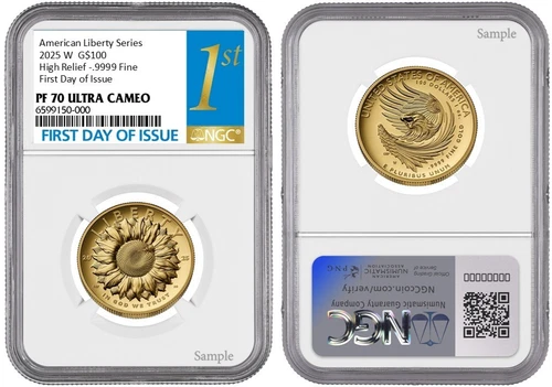 Presale 2025 W Gold American Liberty $100 NGC PF70 UC First Day Of Issue W /OGP