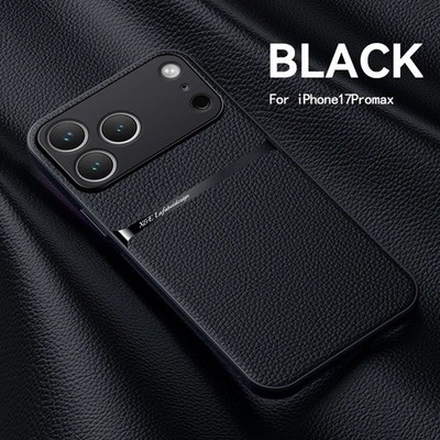Stoßfeste Leder Magnet Handyhülle für iPhone 17 16 15 14 13 12 Pro Max