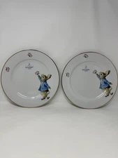2 Zrike, Beatrix Potter, Peter Rabbit DINNER PLATES Easter, Bunny, 10.5", NEW