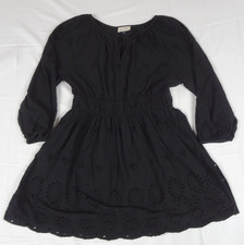 UNIVERSAL THREADS BLACK EYELET LACE MINI DRESS 3/4 SLEEVE WOMENS SIZE LARGE L255