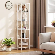 6 Tier Bookshelf with Anti-Fall Baffle, Tall 64.79" Bookcase with DIY Shelves...