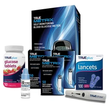TRUE METRIX Glucose Testing Package (Meter Kit, 150 Strips, Lancets + more)
