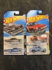 2023/25🔥Hot Wheels🔥1950s Chevy & Cadillac 4 Pack #2, All 4 Different, 1/64