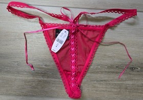 NWT Vintage Victoria's Secret Sexy Little Things Sheer Mesh String Thong Panty M