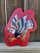 American Traditional Eagle Tattoo Flash Handmade Woodcutout Sign