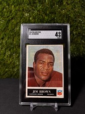 1965 Philadelphia Football #31 - Jim Brown Cleveland Browns HOF SGC 4