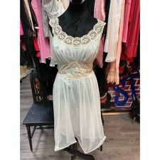 VINTAGE CREAM SLIP DRESS 32