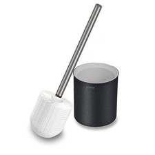 Toilet Brush and Holder Set, Stainless Steel Toilet Bowl Brush with Light Bru...