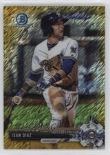 2017 Bowman Chrome Prospects Gold Shimmer Refractor /50 Isan Diaz #BCP181 0s3