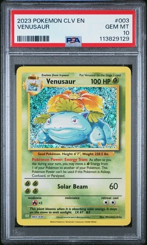2023 POKEMON CLASSIC VENUSAUR & LUGIA EX DECK #003 VENUSAUR PSA 10