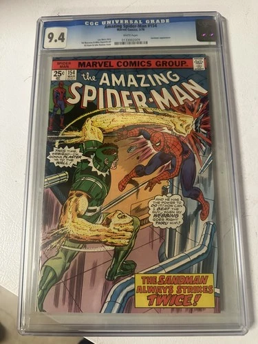Amazing Spider-Man #154 CGC 9.4 WHITE Sandman,cameos by Doctor Octopus, Kingpin