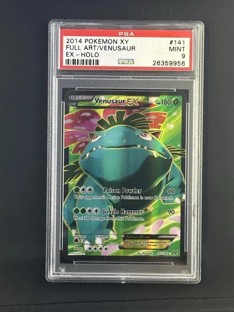 2014 POKEMON XY FA/VENUSAUR #141 EX HOLO PSA 9
