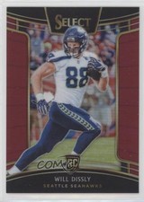 2018 Panini Select Concourse Maroon Prizm 33/99 Will Dissly #45 s7f