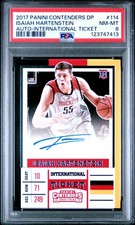 2017 CONTENDERS DRAFT PICKS AUTO-INTL TKT #114 ISAIAH HARTENSTEIN PSA 8