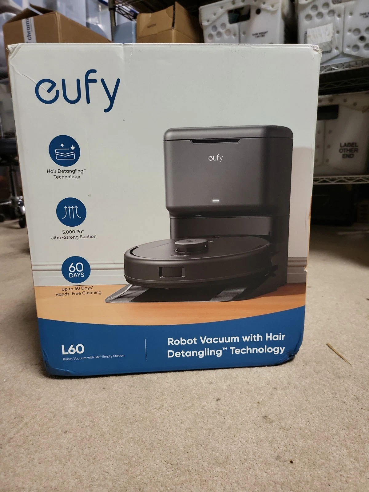 Eufy L60 Robot Vacuum Hair Detangling Technology Self-Empty Station
Opens in a new window or tab