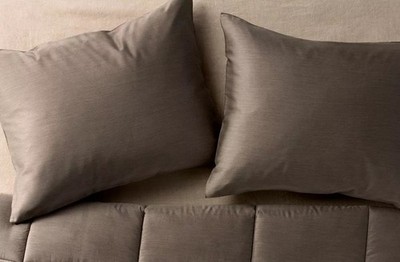 Casaluna Silver Fig 400 Thread Rayon 2 King Size Pillow Sham Set 20'' x 36'' NWOT