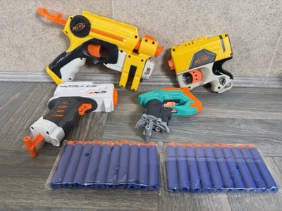 Konvolut X4 Nerf Guns mit X20 Darts inkl Nerf Modulus, N Strike komplett getestet