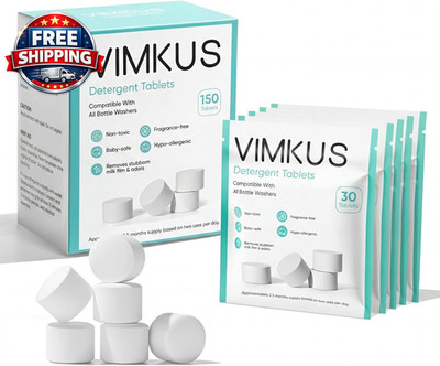 150Pcs Plant-Based Detergent Tablets for Bottle Washer   Baby-Safe, Residue-Free