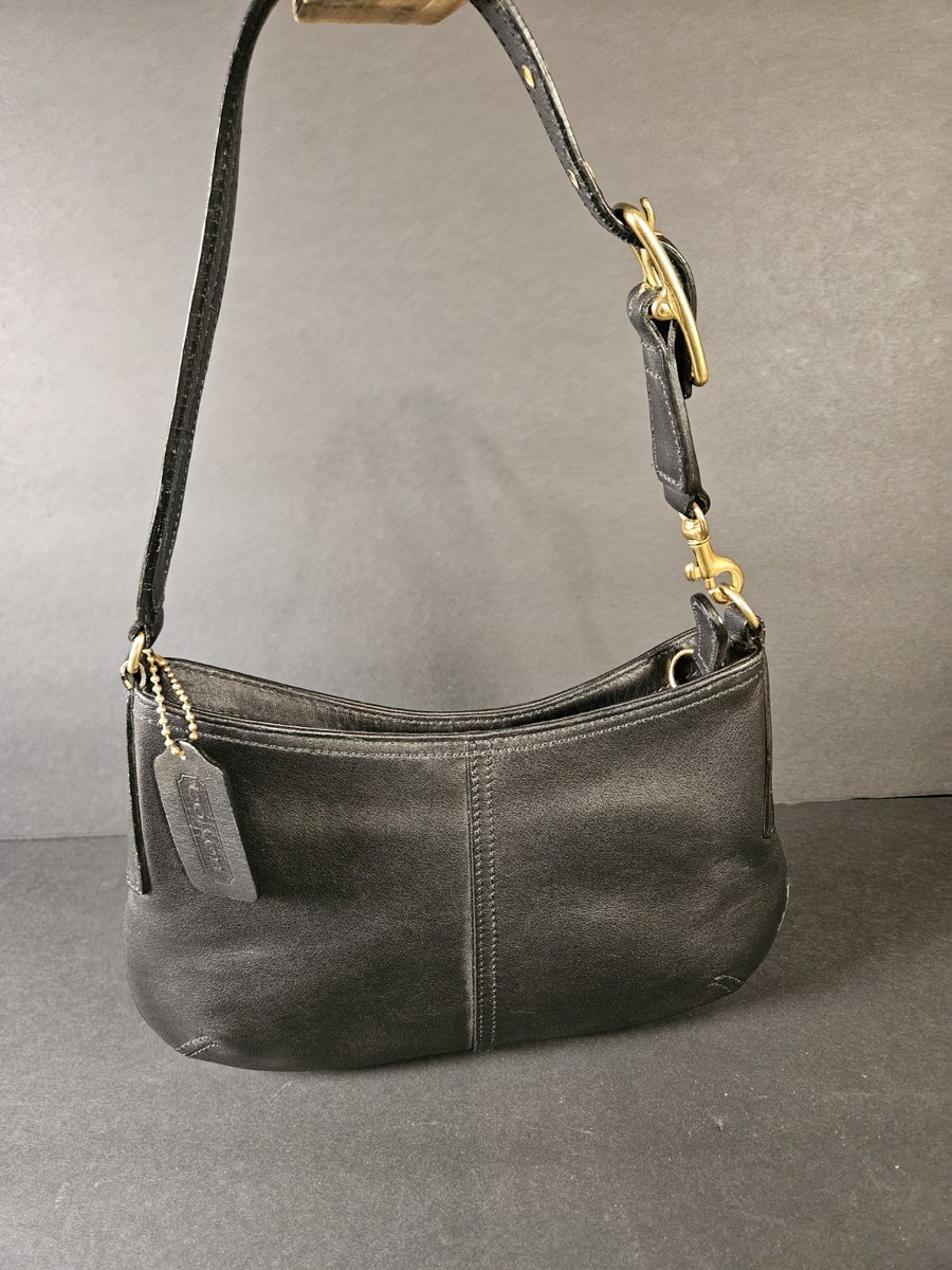 Vintage COACH G23- 9295 Black Mini Leather DEMI Pouch Shoulder