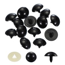 35mm Safety Eyes, 50 Pcs Plastic Craft Eyes with Protective Film, Black