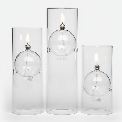 Firefly Fuels Refillable Glass Oil Candle - Transcend 8.38  Hurricane-Styl