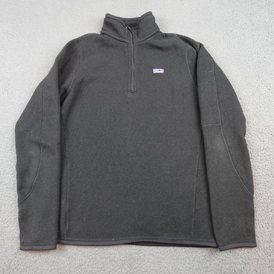 Patagonia Better Sweater Womens Small Black Fleece 1/4 Zip Pullover Hiking