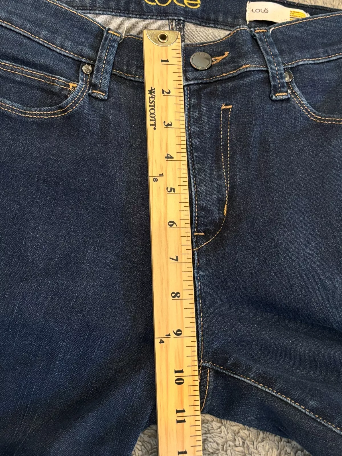 lole slim leg dark wash stretch casual pants