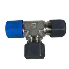 Parker Run Tee Union 4-2-4 RBZ-SS, 1/4" CPI Tube x 1/8"