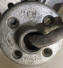 USED Galvanized Steel Flanges 3" Base, 3/4" Shaft Size  FREE SHIPPING 