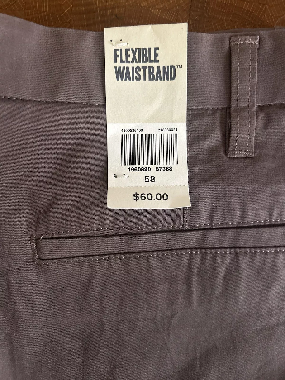 Short Dockers Ultimate Supreme Flex gris/violet taille 58 grand et grand neuf avec étiquette CADEAU