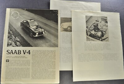1967 Saab 96 V-4 Sedan Road Test Article Pages Excellent Original 67