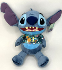 Disney Stitch Large Plush Wearing A Tropical Hawaiian Shirt 13in