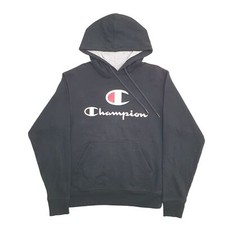 CHAMPION Hoodie Spellout Jumper Sweatshirt Mens S