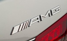 AMG BADGE EMBLEM CHROME SILVER C CL CLK SLK S SL 3M ADHESIVE