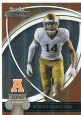 2021 Wild Card Alumination Collegiate Alpha Kyle Hamilton Rookie 11/99. rookie card picture