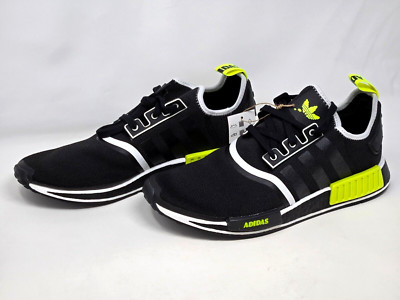 Adidas NMD R1 Boost Men s Size 11.5 Black Yellow Athletic Sneakers GV7183 NBY