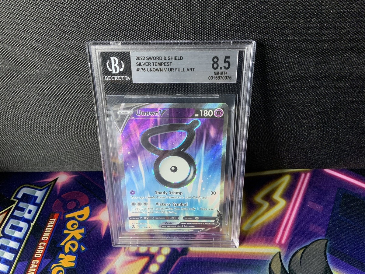 BGS 8.5 Pokemon TCG English Unown V Full Art Silver Tempest 176