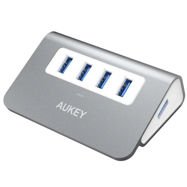 Hub USB 3.0 A 4 Porte Per Notebook E PC – Plug And Play, Design Sottile In Alluminio, Compatibile Con Chiavette, Mouse, Tastiera, Stampante E Fotocamera