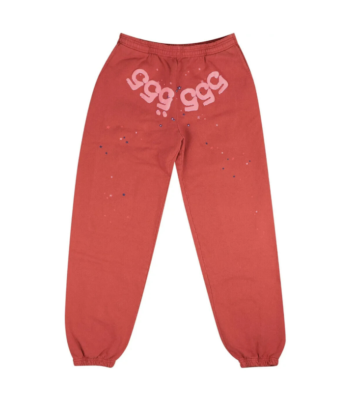 Sp5der Worldwide Red Angel Number 555 Sweatpants Men's Sp5der Worldwide Red Angel Number 555 Sweatpants Men's