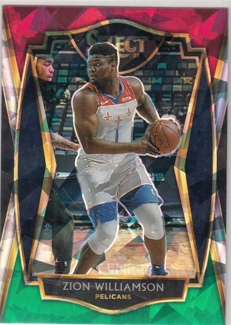 2020-21 Panini Select Parallel Cracked Ice Red White Green ZION WILLIAMSON #126