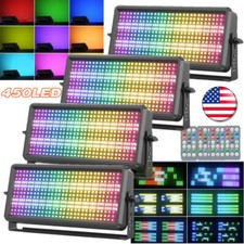 4X 180W RGBW 450LED Wall Washer Light Strobe DMX Stage DJ Beam Light Party Show