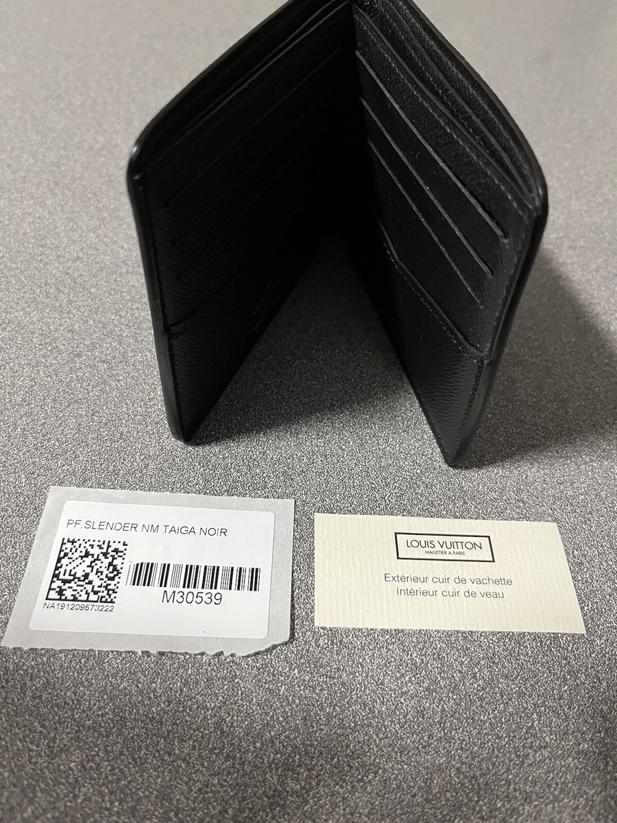 LOUIS VUITTON Wallet M30539 PF Slender NM TAIGA NOIR | eBay