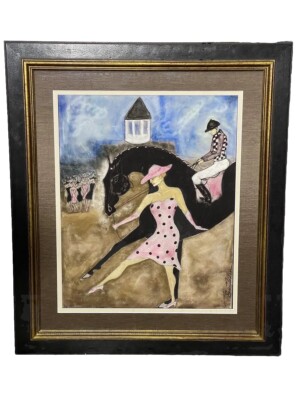 Princess Jockey Pink Print Kentucky Derby Artist Erica Nordean Numbered ~ OBO