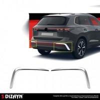 Chrom Auspuff Attrappen Leiste FüR VW Tiguan Ab 2024 Edelstahl Diffusor Leiste