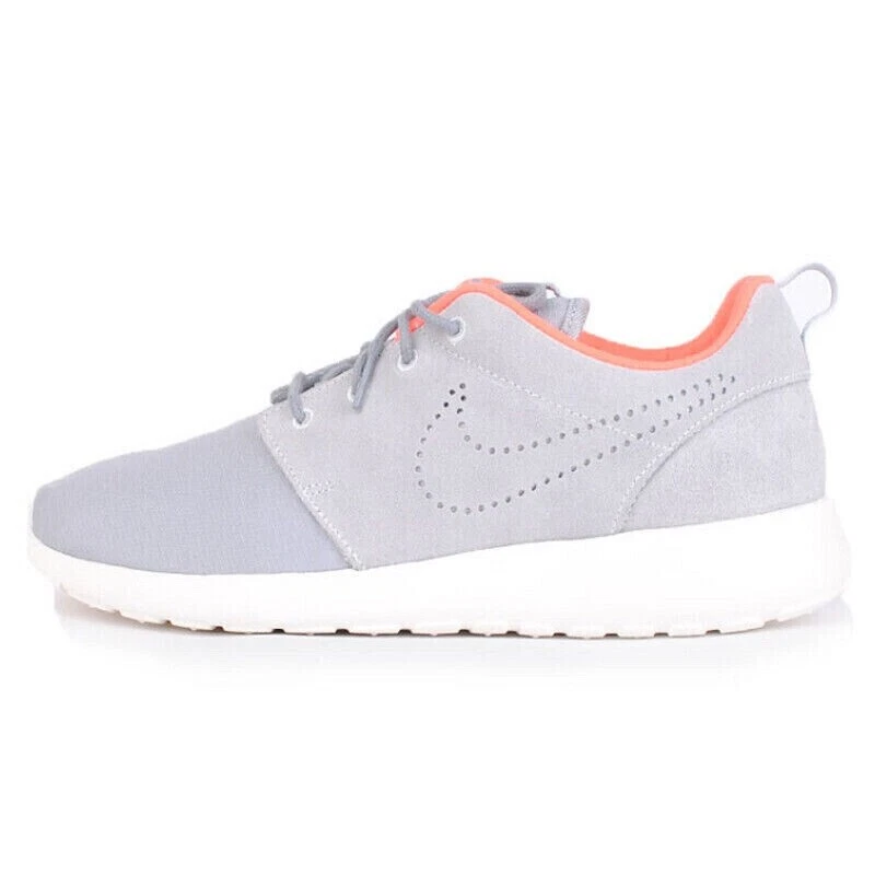 NIKE ROSHE RUN PREMIUM PURE PLATINUM GREY HYPER ORANGE SZ‎ 9.5 Nike Roshe One Premium Pure Platinum for Sale | Authenticity  main image 3